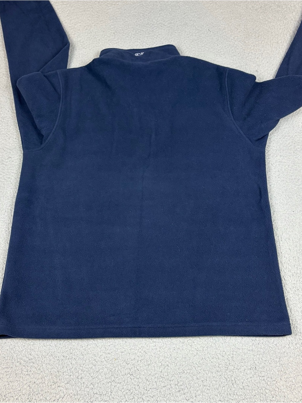 Atlanta Braves Vineyard Vines Navy Quarter-Zip Pullover with Red Accent Logo - Picture 8 of 11